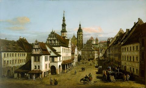 Bernardo Bellotto, The Marketplace at Pirna, c. 1764, oil on canvas