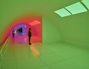 Carlos Cruz-Diez, Chromosaturation MFAH, 1965/2017, installed 2020, light installation