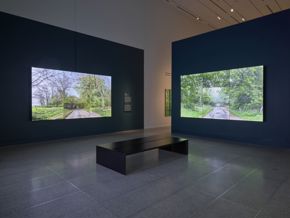 David Hockney, The Four Seasons, Woldgate Woods, 2010–11, 36-channel video installation