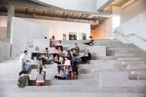 Glassell Junior School drawing class - central stair