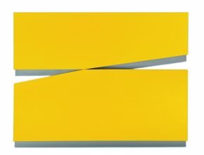 Amarillo uno (Yellow 1) by Carmen Herrera, acrylic on plywood, 1971