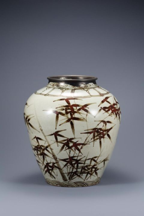 Korean - Jar with Design of Bamboo and Plum Trees