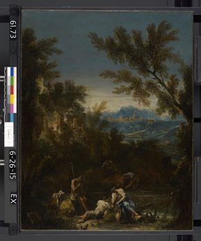 Alessandro Magnasco, Landscape with Figures, c. 1715, oil on canvas