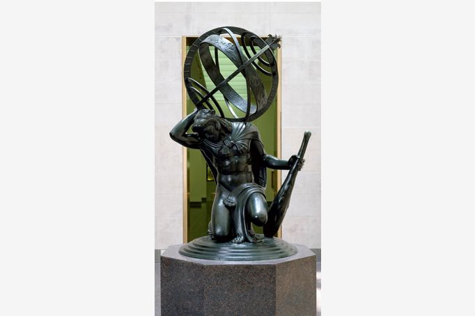 Hercules Upholding the Heavens, a 1918 bronze sculpture by Paul Manship.