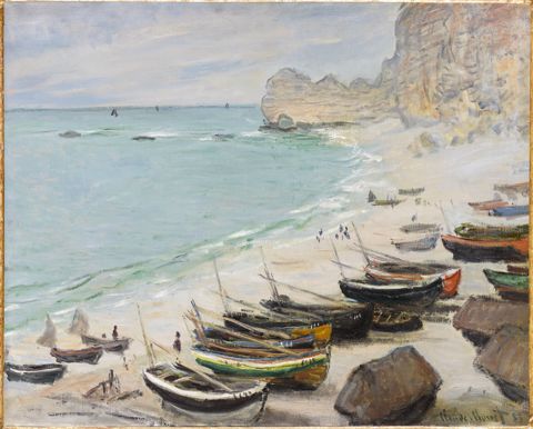 Claude Monet, Boats on the Beach at Etretat, 1883, oil on canvas