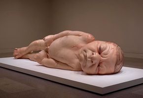 Mueck - A Girl installation photo by Tom DuBrock