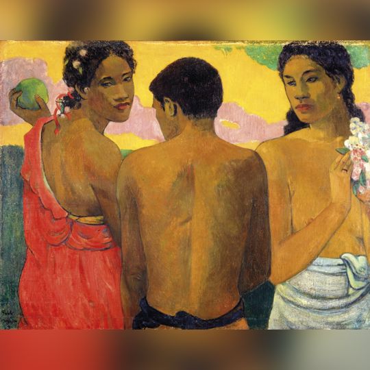 Paul Gauguin, Trois tahitiens (Three Tahitians), 1899, oil on canvas