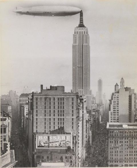 Unknown- Dirigible Docked on Empire State Building