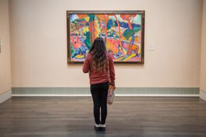 young person in the galleries / derain / visitor